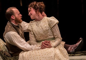 Andrew White and Rebecca Spence in Lookingglass's production of IN THE GARDEN, A DARWINIAN LOVE STORY.