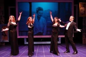 Emily Skinner, Lynne Halliday, Cameron Adams and Jason Graae in INVENTING MARY MARTIN at the York.