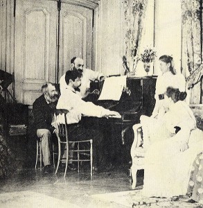 Ernest Chausson page-turning for Debussy at a Luzancy salon in 1893.