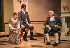Heather Chrisler, Ben Muller, and Brad Davidson in EMMA by Dead Writers Theatre Collective at Stage 773.
