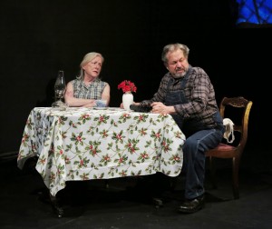 Victoria Blankenship as The Lady's Mother and Allen Kennedy as The Lady's Grandfather in TO DAMASCUS, PART I by Strindberg Rep. Photo by Ina Stinus.