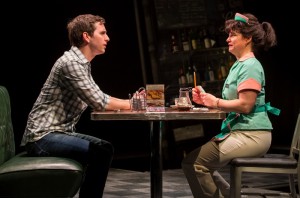 Alex Stage (Aunt Susan) and Robyn Scott (Jill) in Ask Aunt Susan by Seth Bockley, directed by Henry Wishcamper at Goodman Theatre