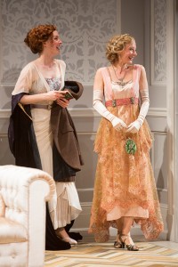 Amanda Quaid as Kay Conway and Sarah Manton as Joan Helford in J.B. Priestley's Time and the Conways at The Old Globe.