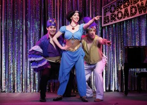 Marcus Stevens, Mia Gentile, Scott Richard Foster in a scene from Gerard Alessandrini's FORBIDDEN BROADWAY COMES OUT SWINGING!
