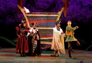 Tracey A. Leigh, Brad Culver, Larry Bates and Matt McGrath in South Coast Repertory's Theatre for Young Audiences production of The Stinky Cheese Man and Other Fairly Stupid Tales