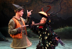 Matt McGrath and Amanda Pajer in South Coast Repertory's Theatre for Young Audiences production of The Stinky Cheese Man and Other Fairly Stupid Tales