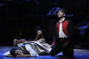 James Barbour (with Nathaniel Irvin on ground) stars in the LA MIRADA THEATRE FOR THE PERFORMING ARTS-McCOY RIGBY ENTERTAINMENT production of LES MISERABLES