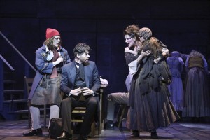 Jeff Skowron, James Barbour, Meeghan Holaway and Emilie LaFontaine (as young Cosette) in the LA MIRADA THEATRE FOR THE PERFORMING ARTS-McCOY RIGBY ENTERTAINMENT production of LES MISERABLES