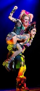 Erica Peck and Jared Zirilli in the national tour of Queen and Ben Elton?s ?We Will Rock You,? which will play at the Center Theatre Group/Ahmanson Theatre, July 15 through August 24, 2014. ?We Will Rock You? features music supervised by Queen?s Brian Ma