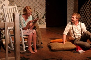 Hannah Alcorn and Chris Fowler in  TWAIN'S WORLD - First Floor Theater.