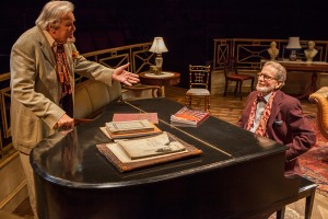 (from left) Roger Forbes as Wilfred Bond and Robert Foxworth as Reginald Paget in Ronald Harwood's Quartet, directed by Richard Seer, July 25 - Aug. 24, 2014 at The Old Globe. Photo by Jim Cox.