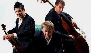 TIME FOR THREE-Zach De Pue (violin), Nick Kendall (violin), and Ranaan Meyer (double bass)