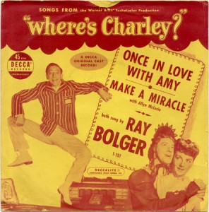 Album cover of the film, WHERE'S CHARLEY