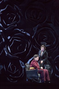 Antonio Poli and Marina Rebeka in DON GIOVANNI, directed by Robert Falls for Lyric Opera of Chicago. Photo by Todd Rosenberg.