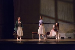 Elizabeth Hansen, Alexis Polito, and Cara Marie Gary of The Joffrey Ballet in Christopher Wheeldon's SWAN LAKE - Photo by Cheryl Mann.