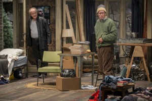 Francis Guinan and Tim Hopper in Steppenwolf Theatre Company’s production of The Night Alive by Conor McPherson, directed by Henry Wishcamper. Photo by Michael Brosilow.