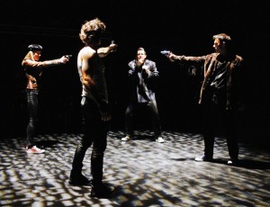 JEN LANDON, NICHOLAS CUTRO, BEN CROWLEY & JEFF WITZKE in The Blank Theatre's THE WHY. Photo by Anne McGrath