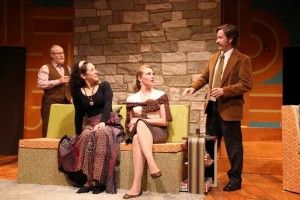 Michael Selkirk, Christine Verleny, Laurie Schroeder, and Greg Oliver Bodine in DAUGHTERS OF THE SEXUAL REVOLUTION (The WorkShop Theater Company) - photo by Gerry Goodstein