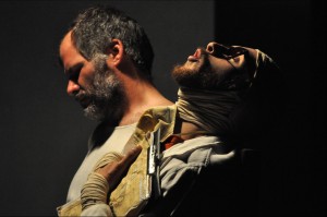 Scene from JOHN DOE at Trap Door Theatre - Adapted and Directed by Andrzej St. Dziuk. Photo by Maciej Mikulski.