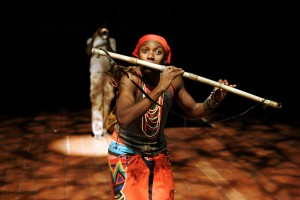 Tamino (Mhlekazi Andy Mosiea) in Isango Ensemble’s THE MAGIC FLUTE. Photo by Keith Pattison.