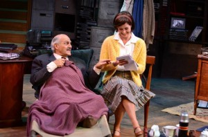 Tony Abatemarco and Paige Lindsey White in TRYING at International City Theatre