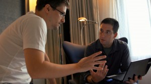 Edward Snowden and Glenn Greenwald in Hong Kong in Laura Poitras's documentary CITIZENFOUR.