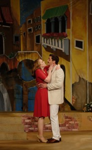 Emily Skinner and Tyler McKenna in 42nd Street Moon's production of DO I HEAR A WALTZ