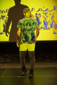 Joseph Sultani in THE HUNDRED FLOWERS PROJECT at Silk Road Rising. Photo by Michael Brosilow.