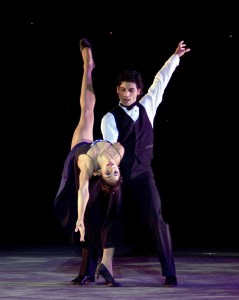 Misty Copeland and Herman Cornejo in ABT’s SINATRA SUITE by Twyla Tharp. Photo by Marty Sohl.