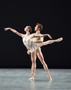 Polina Semionova and James Whiteside in BACH PARTITA by Twyla Tharp. Photo by Gene Schiavone.