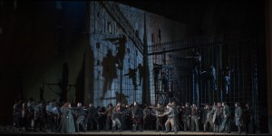 Scene from IL TROVATORE at Lyric Opera of Chicago. Photo by Michael Brosilow.