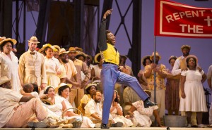 Jermaine Smith and ensemble in PORGY AND BESS at Lyric Opera of Chicago. Photo by Todd Rosenberg.