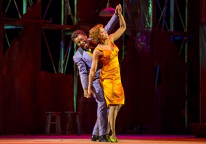 Jermaine Smith and Adina Aaron in PORGY AND BESS at Lyric Opera of Chicago. Photo by Todd Rosenberg.