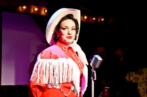 Christina Hall in ALWAYS… PATSY CLINE at Theo Ubique Cabaret Theatre. Photo by Adam Veness.