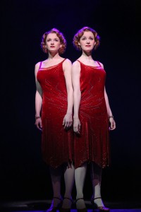 Emily Padgett and Erin Davie in a scene from SIDE SHOW. (Photo Credit Joan Marcus)