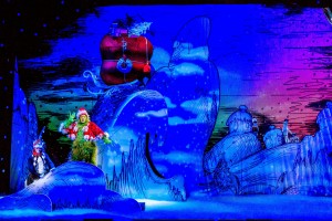 Aleksa Kurbalija as Max and Shuler Hensley as The Grinch in "Dr. Seuss' How The Grinch Stole Christmas! The Musical," running Nov. 20-29 at The Chicago Theatre. Photo by Bruce Oglesby-Bluemoon Studios