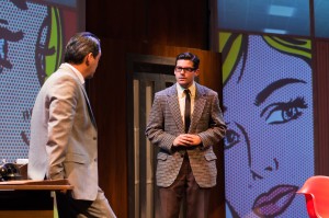 Johnny Moreno and Jeffrey Brian Adams in San Francisco Playhouse's production of PROMISES, PROMISES. Photo by Jessica Palopoli.