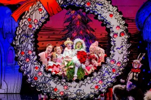 Shuler Hensley and the company of "Dr. Seuss' How The Grinch Stole Christmas! The Musical," running Nov. 20-29 at The Chicago Theatre. Photo by Bruce Oglesby-Bluemoon Studios.