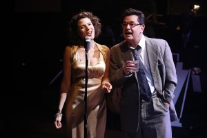 Cyrille Aimée and Evan Pappas in CAFE SOCIETY SWING at 59E59 Theaters. Photo by Carol Rosegg