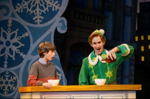Michael (Tyler Altomari) and Buddy (Eric Williams) in ELF THE MUSICAL. Photo by Amy Boyle.