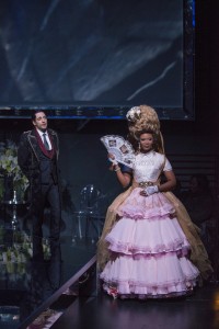 Ariel Shafir (Axel Fersen) and ensemble member Alana Arenas (Marie Antoinette) in Steppenwolf Theatre Company’s production of Marie Antoinette