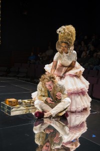 Tim Hopper (Louis XVI) and Alana Arenas (Marie Antoinette) in Steppenwolf Theatre Company’s production of Marie Antoinette