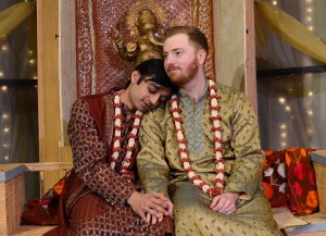 Kaiser Ahmed and Riley McIlveen star in Rasaka Theatre’s A Nice Indian Boy at Victory Gardens Theater