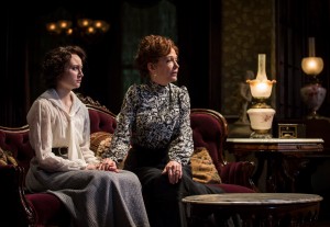 (L to R) Rae Gray (Alexandra “Zan” Giddens) and Shannon Cochran (Regina Giddens) inThe Little Foxes by Lillian Hellman, directed by Henry Wishcamper at Goodman Theatre (May 2 – June 7, 2015).