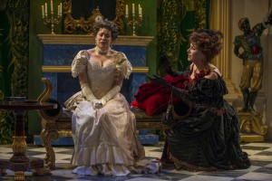 L-R Megan Delay and Joanna Riopelle in Lady Windermere's Fan. Photo by Michael Brosilow