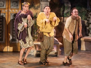 Will Clinger, Bill Larkin and Matt Crowle in A FUNNY THING HAPPENED ON THE WAY TO THE FORUM.