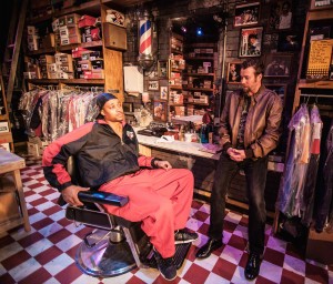 Amir Abdullah & Jeffrey Johnson in Vs. Theatre Company’s production of GUS’S FASHIONS AND SHOES. Photo by Azul DelGrasso.