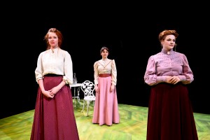 Lindsey Gavel, Hilary Williams and Mary Williamson in The Hypocrites’ production of THREE SISTERS by Anton Chekhov, directed by Geoff Button. Photo by Evan Hanover.