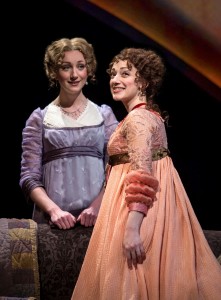 Sharon Rietkerk and Megan McGinnis in SENSE AND SENSIBILITY at Chicago Shakespeare Theater. Photo by Liz Lauren.