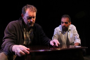 Tim Cummings, Cesar Ramos in Coeurage Theatre Company's production of THE WOODSMAN